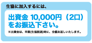 出資金：10,000円（2口）